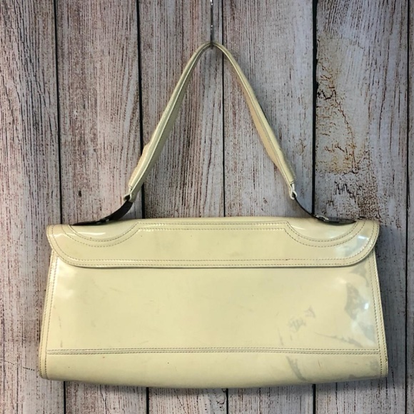 Fendi Large Creme Patent Leather Shoulder Bag - Picture 3 of 8
